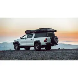 Hardtop Explorer noir striée Toyota Hilux Revo 2016+ double cabine Alu-Cab